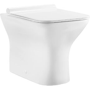 Swiss Madison Well Made Forever SM-WT530 Carré Back to Wall Toilet, Glossy White