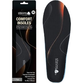 Steins ComfortEase Foam Insoles for Plantar Fasciitis for Men and Women | Orthotic Foot Pain Insoles | Everyday Relief Flat Feet Achilles Tendonitis Arch Support