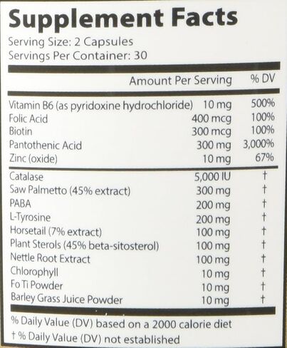 Anti-gray 7050 Hair 60 Capsules - Decrease Gray Hair - Restore Natural Hair Color - Contains Essential B Vitamins Minerals and Herbs 1 bottle in Saudi Arabia