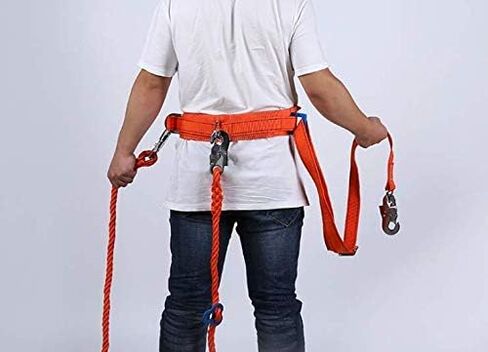 HUAWELL Body Safety Harness for Climbing Cement Pole with Two Safety Rope International Standard (Red rope) in Saudi Arabia