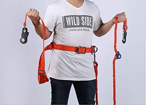 HUAWELL Body Safety Harness for Climbing Cement Pole with Two Safety Rope International Standard (Red rope) in Saudi Arabia