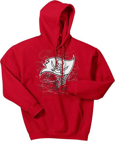 سترة بغطاء للرأس بشعار رقمي قياسي للرجال من Zubaz، لون الفريق، مقاس كبير in Kuwait