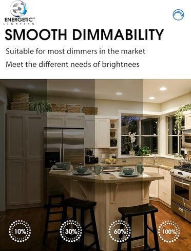 12 حزمة إضاءة LED نحيفة مقاس 6 بوصات مع صندوق وصلات، سطوع عالي 900 لومن، ضوء نهاري 5000 كلفن، إضاءة سفلية رفيعة للغاية، 12 وات = 120 وات مكافئ، إضاءة غائرة LED قابلة للتعتيم، معتمدة من ETL وFCC in Kuwait