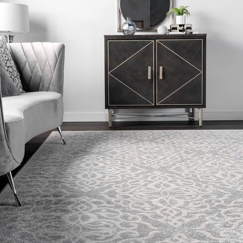 سجادة nuLOOM Jaime Vintage Trellis Runner، مقاس 2 × 6 بوصة، رمادي in Saudi Arabia