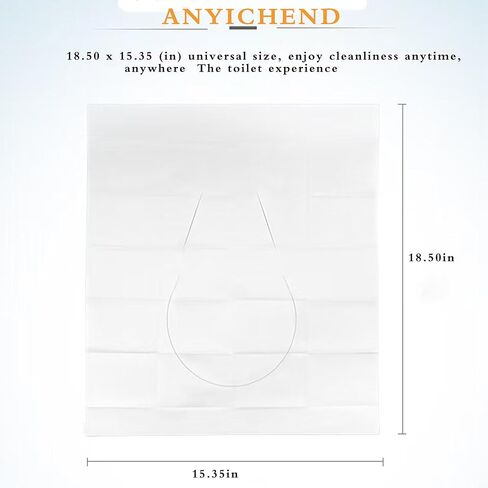 Toilet Seat Covers Paper Flushable -XL Flushable Paper Toilet Seat, 100% Biodegradable - Travel Accessories for Public Restrooms, Airplane, Camping Kids Potty Training (80 Pack) in Saudi Arabia
