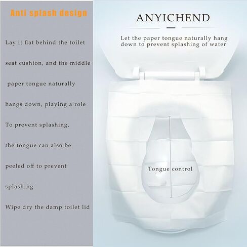 Toilet Seat Covers Paper Flushable -XL Flushable Paper Toilet Seat, 100% Biodegradable - Travel Accessories for Public Restrooms, Airplane, Camping Kids Potty Training (80 Pack) in Saudi Arabia