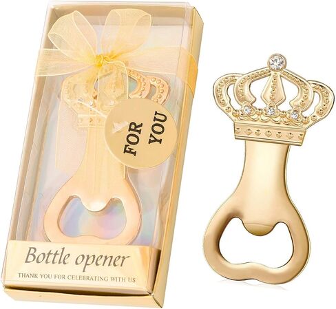 NC 24PCS Crown Bottle Opener Crown Baby Shower or Wedding Even Birthday Party Gifts for Guests, Baby Shower or Gold Wedding Favors Bridal Shower Favors,Birthday Decorations Supplies (gold, 24) in Saudi Arabia