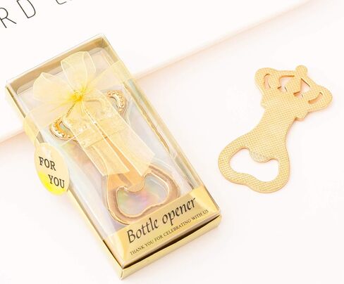 NC 24PCS Crown Bottle Opener Crown Baby Shower or Wedding Even Birthday Party Gifts for Guests, Baby Shower or Gold Wedding Favors Bridal Shower Favors,Birthday Decorations Supplies (gold, 24) in Saudi Arabia