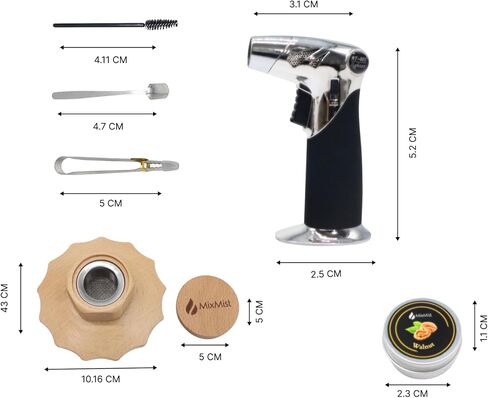 MixMist Cocktail Smoker Kit with Torch Bourbon Smoker Kit with 4 Flavors of Wood Chips Whiskey Old Fashioned Smoker Kit Whiskey Infuser Smoking Accessories Gift Set in Saudi Arabia