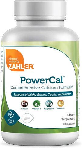 Zahler PowerCal, Calcium Supplement with Vitamin D, Promotes Healthy Bones Teeth and Gums, Certified Kosher, 120 Capsules in Saudi Arabia