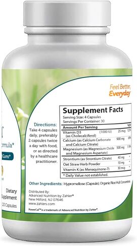Zahler PowerCal, Calcium Supplement with Vitamin D, Promotes Healthy Bones Teeth and Gums, Certified Kosher, 120 Capsules in Saudi Arabia