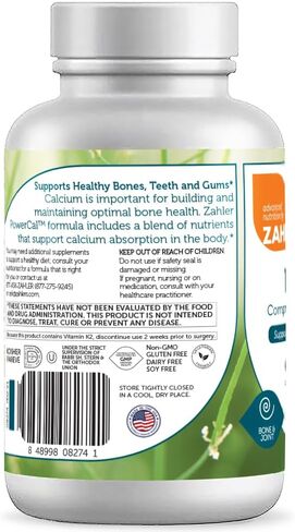 Zahler PowerCal, Calcium Supplement with Vitamin D, Promotes Healthy Bones Teeth and Gums, Certified Kosher, 120 Capsules in Saudi Arabia