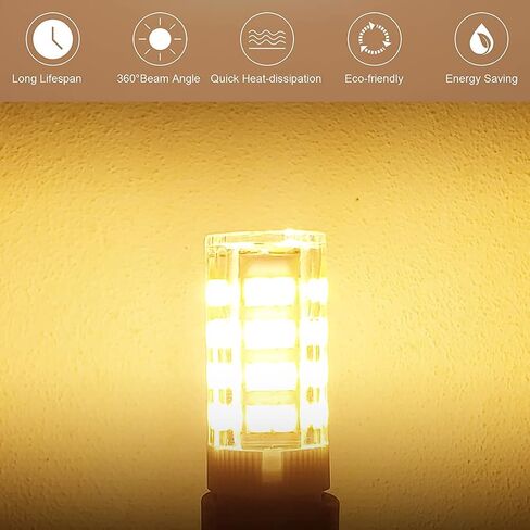 E12 مصابيح شمعدان LED 4 وات تحل محل E12 40 وات مكافئ الهالوجين، أبيض دافئ 2700K C7 T4 120V قاعدة صغيرة E12 لمروحة السقف الثريا قلادة الإضاءة مصباح الملح، غير قابل للتعتيم، 2 حزمة in Kuwait