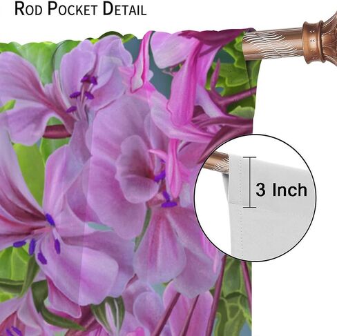 Hummingbird Blackout Curtains, Beautiful Purple Floral Hummingbird Nature Theme, for Bedroom Living Room, 2 Panel Set, 42x45 Inch in Kuwait