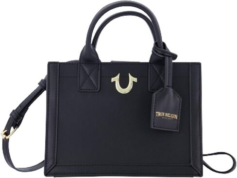 True Religion Tote Bag, Women's Mini Travel Handbag with Adjustable Shoulder Strap and Horseshoe Logo in Saudi Arabia