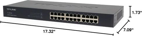 TP-Link TL-SG1016, 16 Port Gigabit Unmanaged Ethernet Switch | Plug & Play, Sturdy Metal, Shielded Ports, Rackmount, Fanless, Black, 3 Year Manufacturer Warranty in Kuwait