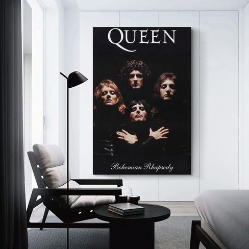 TYALDVXHD الملكة المشارك خمر الفرقة الموسيقى الرجعية المشارك اللوحة الزخرفية قماش جدار الفن غرفة المعيشة ملصقات غرفة نوم اللوحة 12x18 بوصة (30x45 سم) in Kuwait