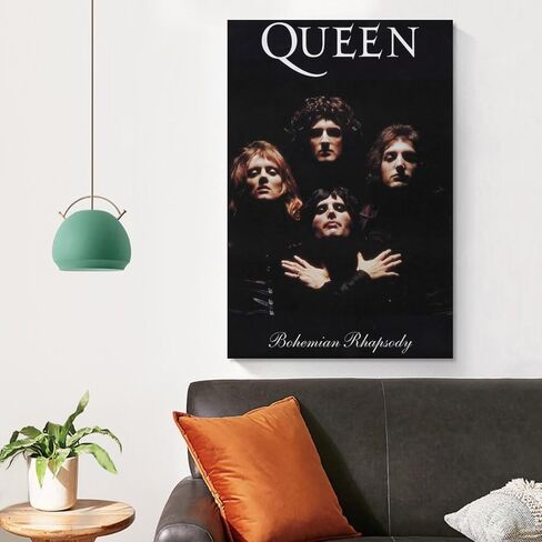TYALDVXHD الملكة المشارك خمر الفرقة الموسيقى الرجعية المشارك اللوحة الزخرفية قماش جدار الفن غرفة المعيشة ملصقات غرفة نوم اللوحة 12x18 بوصة (30x45 سم) in Kuwait