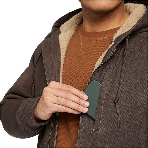 WOLVERINE Men's Upland Sherpa Lined Hooded Jacket, Black in Saudi Arabia