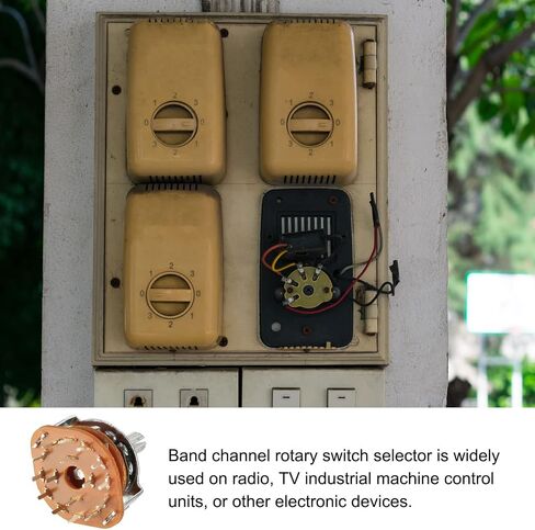 Band Channel Rotary Switch 4P3T 4 Pole 3 Position, 1 Deck [for Radio, TV, Industrial Machine Control Unit] - 2 Pcs in Saudi Arabia