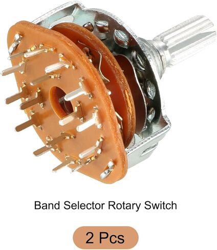 Band Channel Rotary Switch 4P3T 4 Pole 3 Position, 1 Deck [for Radio, TV, Industrial Machine Control Unit] - 2 Pcs in Saudi Arabia