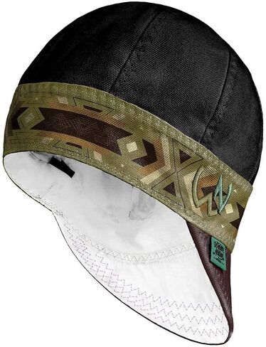Welder Nation 8 Panel Welding Cap, 100% Cotton, Duck Canvas Exterior, Protective, Durable Men’s Hats with No Unicorn Peak for Welding, Heavy-Duty Jobs - Premium, Comfortable Welder Hat - 10 oz, 7 5/8 in Saudi Arabia