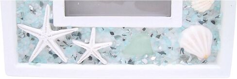 Wowser Faux Seashell Picture Frame, Freestanding Frame, Nautical Decor, Fits a 4x6 Inch Photo in Saudi Arabia