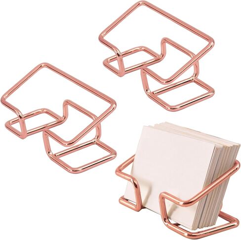 3 Pack Gold Business Card Holder Desk, Metal Business Card Display Stand, Modern Name Business Card Organizer for Desktop Office Home Reception School Women Men (Gold) in Kuwait