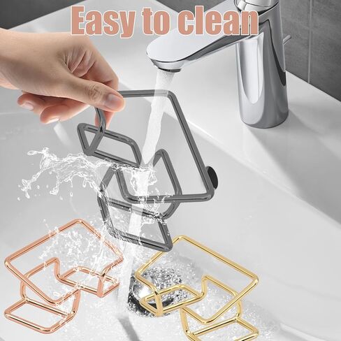 3 Pack Gold Business Card Holder Desk, Metal Business Card Display Stand, Modern Name Business Card Organizer for Desktop Office Home Reception School Women Men (Gold) in Kuwait