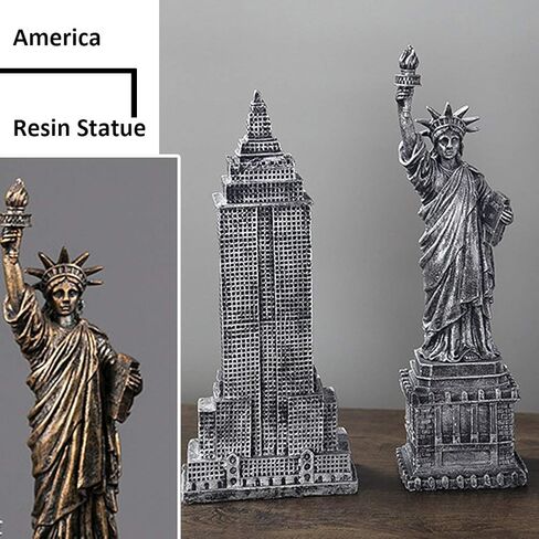 تمثال الحرية من ليبيندور مقاس 13 بوصة في الولايات المتحدة الأمريكية، منحوتة جزيرة الحرية في مدينة نيويورك، هدايا تمثال شخصية قابلة للجمع - بني الحرية in Kuwait