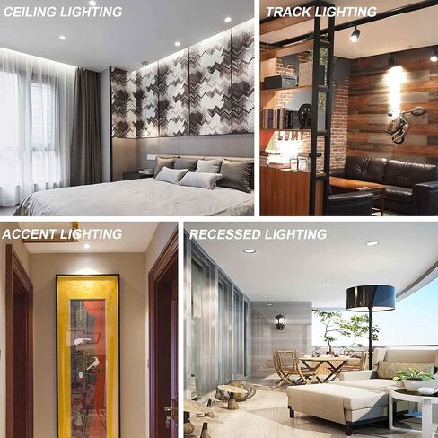 مصابيح LED ORALUCE GU10، 6 وات تعادل لمبة هالوجين 50 وات، غير قابلة للتعتيم، 6500 كلفن أبيض بارد، 120 فولت، 480 لومن، زاوية شعاع الفيضان 120 درجة، شكل MR16 لإضاءة المسار، حزمة من 6 in Kuwait