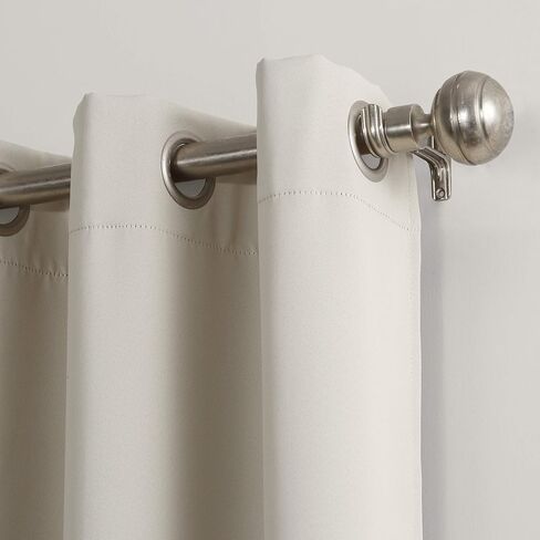 Sun Zero Easton Energy Saving Blackout Grommet Curtain Panel, 40" x 54", Pearl in Saudi Arabia