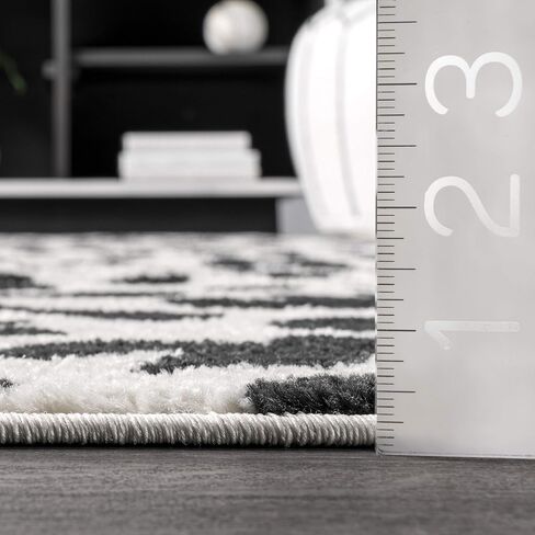 nuLOOM Annette Modern Leopard Print Area Rug, 5x7, Dark Grey in Saudi Arabia