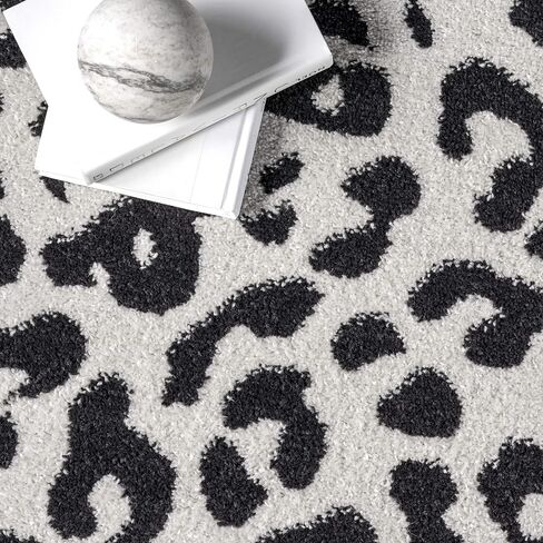 nuLOOM Annette Modern Leopard Print Area Rug, 5x7, Dark Grey in Saudi Arabia