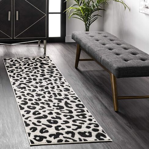 nuLOOM Annette Modern Leopard Print Area Rug, 5x7, Dark Grey in Saudi Arabia