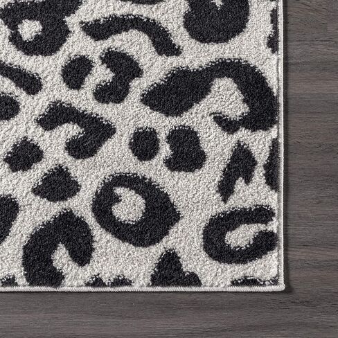 nuLOOM Annette Modern Leopard Print Area Rug, 5x7, Dark Grey in Saudi Arabia