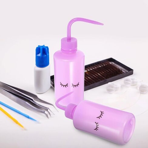 Baluue 6pcs Tattoo Wash Bottle, 250ml Plastic Squeeze Bottle Safety Lab Squeeze Bottle, Water Bottle with Narrow Mouth for Eyelash Extensions, Rinse Bottle Watering Tools in Saudi Arabia