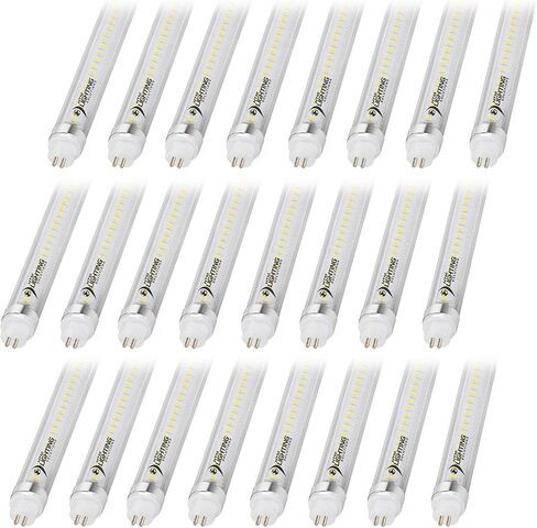 4ft 24W T5 High Output LED Tube Light, 45.75", F54T5 Equal, 5000K (Cool White), Clear Lens, 3500 lm, G5 Mini Base, 100-277V, Ballast Bypass, Dual-End Powered, LED Shop Light, UL-Listed (24-Pack) in Saudi Arabia