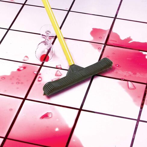 الكل في واحد! مكنسة مطاطية - ممسحات أرضية شديدة التحمل، وماسحات ودعك مع مقبض تلسكوبي in Kuwait