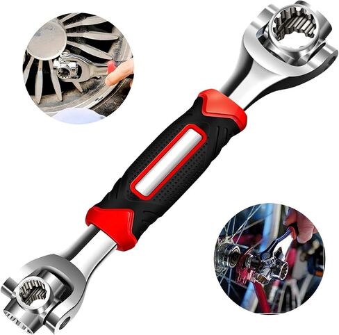 52 in 1 Socket Wrench, Stainless Steel Professional Multi-Functional Rotating Tools, 360 Degree Revolving Spanner, Head Spanner Tool for Home, Bicycle and Car Repair in Saudi Arabia