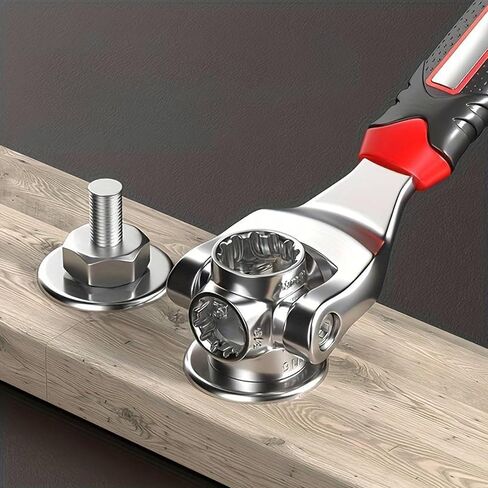 52 in 1 Socket Wrench, Stainless Steel Professional Multi-Functional Rotating Tools, 360 Degree Revolving Spanner, Head Spanner Tool for Home, Bicycle and Car Repair in Saudi Arabia