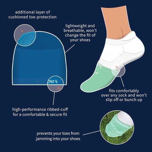 Men's Seamless Toe Protection 1/2 Socks for Tennis, Running, Soccer, Basketball, Hiking, Volleyball in Saudi Arabia