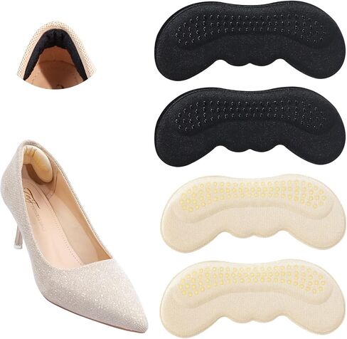Shoe Help Grips for Shoes Too Big, Heel Insert for Women and Men, Heel Slip Grip Improved Shoe Fit and Comfort, Prevent Heel Slip and Blister (2 Pairs) Multicolor in Kuwait