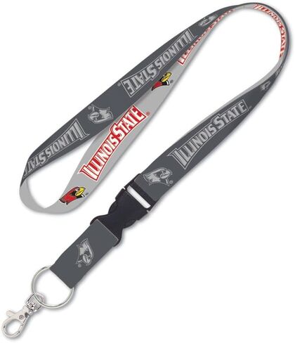 WinCraft Illinois State Redbirds Lanyard with Detachable Buckle, 1" - Grey in Saudi Arabia