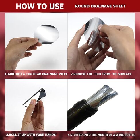 DOERDO 50 قطعة من رقائق الألومنيوم لسكب النبيذ الأحمر، شريحة قابلة لإعادة الاستخدام، مرنة لإيقاف التنقيط، قرص فوهة الصب لموزع سائل مشروبات النبيذ والبيرة in Kuwait