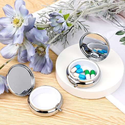 3 قطع من صناديق حبوب منع الحمل المحمولة جيوب حبوب منع الحمل المعدنية صندوق حبوب السفر منظم حبوب منع الحمل من الفولاذ المقاوم للصدأ محفظة حبوب منع الحمل جيب علبة حبوب منع الحمل حاوية حبوب منع الحمل المستديرة ديكور منظم حبوب منع الحمل لطيف لمكملات الفيتامين in Saudi Arabia