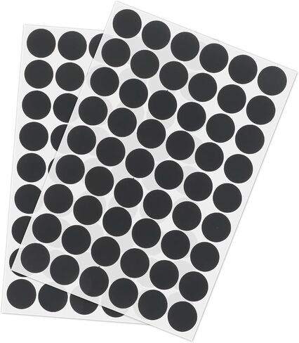 Giantree 108 Pcs Self-Adhesive Screw Hole Stickers, Black Screw Covers Caps Sticker Waterproof Screw Cap Covers PVC Dustproof Cover Caps for Wall Cabinets Bookcase Desk Screws Furniture Repairing in Saudi Arabia