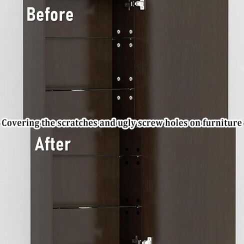 Giantree 108 Pcs Self-Adhesive Screw Hole Stickers, Black Screw Covers Caps Sticker Waterproof Screw Cap Covers PVC Dustproof Cover Caps for Wall Cabinets Bookcase Desk Screws Furniture Repairing in Saudi Arabia