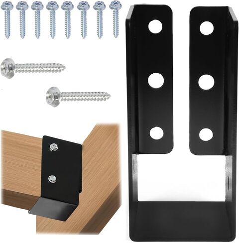 Joist Hanger Q235 إطار فولاذي مخفي ذو شفة خفيفة للسكك الحديدية الخشبية 2x4 شماعات رافعة مخفية (عبوة من 12) in Kuwait