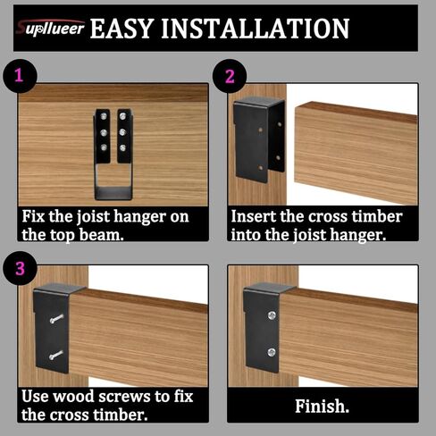 Joist Hanger Q235 إطار فولاذي مخفي ذو شفة خفيفة للسكك الحديدية الخشبية 2x4 شماعات رافعة مخفية (عبوة من 12) in Kuwait